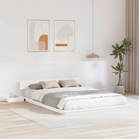 Vidaxl bedframe wit 140 x 200 cm hout