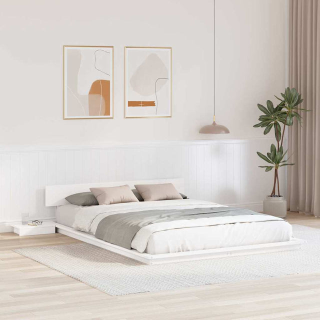 Vidaxl bedframe wit 140 x 200 cm hout