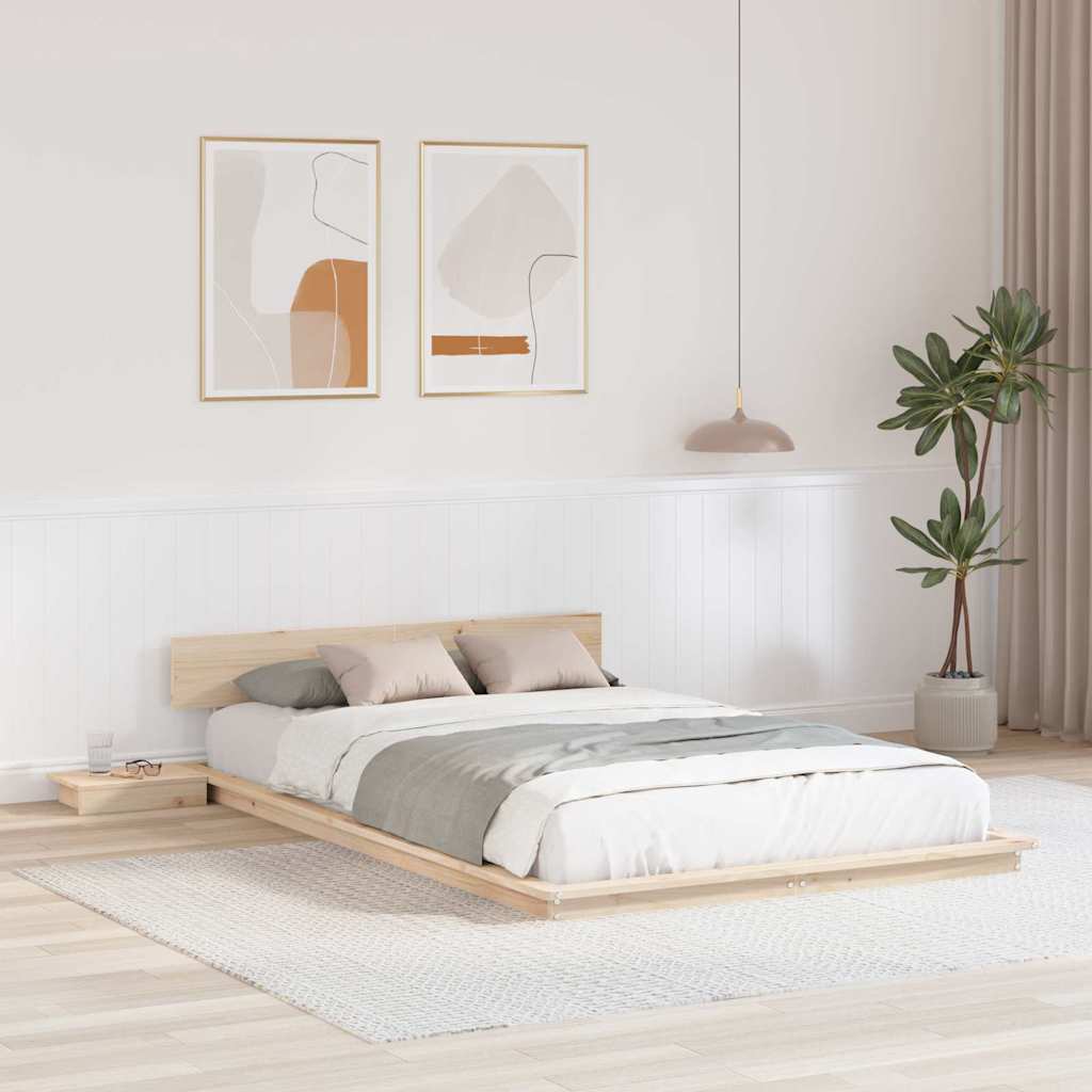 Vidaxl bedframe bruin 140 x 190 cm hout