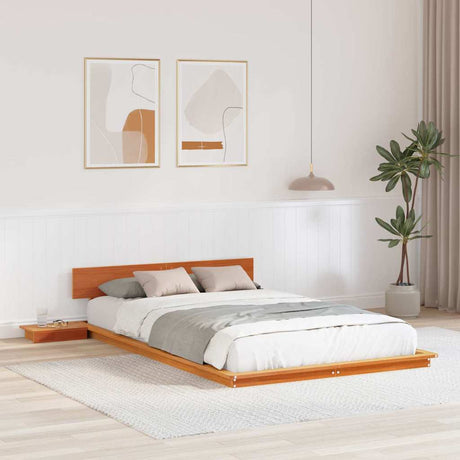 Vidaxl bedframe bruin 135 x 190 cm hout