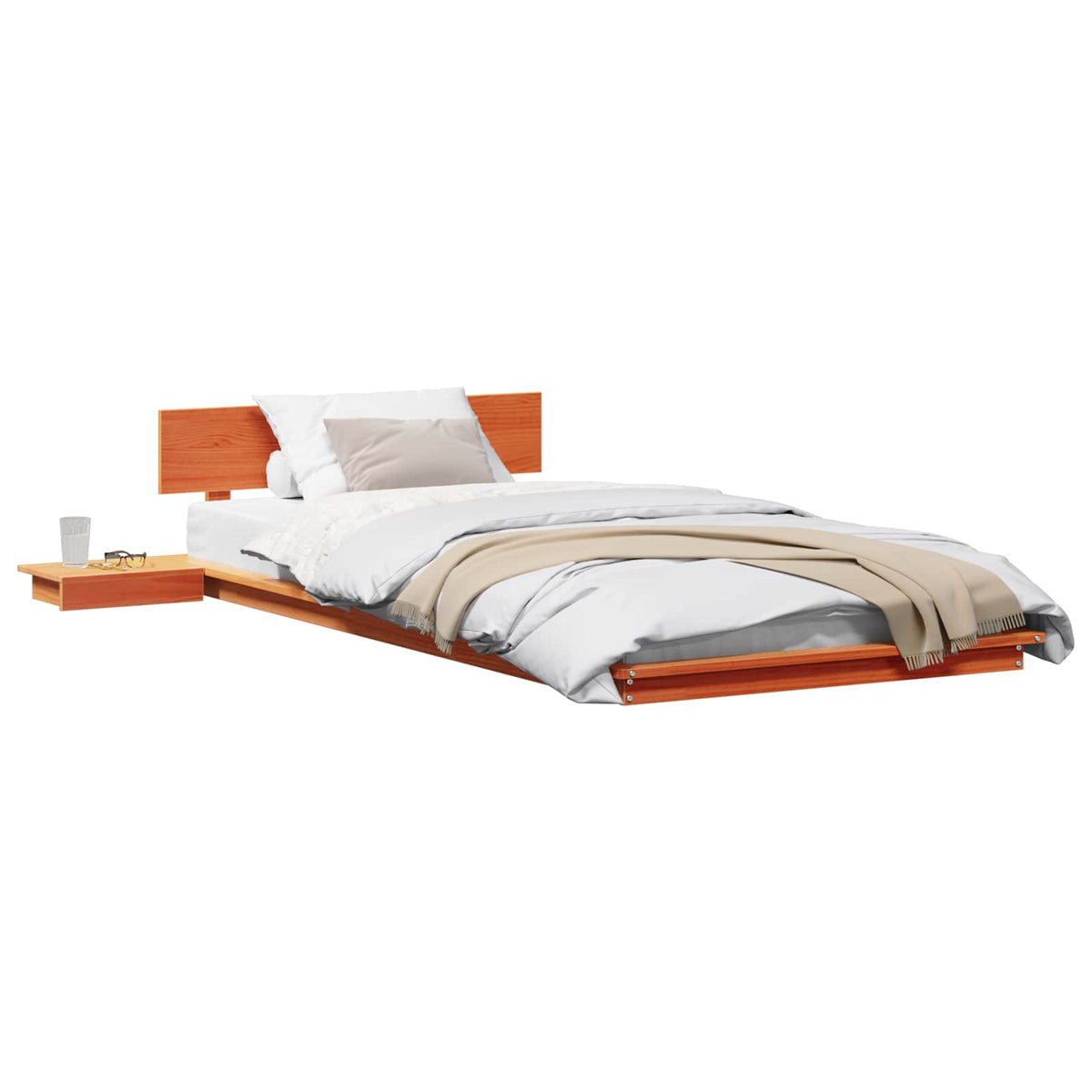 Vidaxl bedframe bruin 90 x 200 cm hout