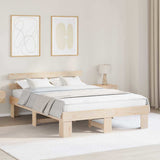 Vidaxl bedframe met hoofdeinde naturel 140 x 200 cm massief grenenhout