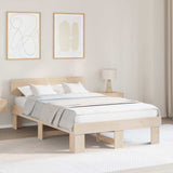 Vidaxl bedframe met hoofdeinde naturel 120 x 190 cm massief grenenhout