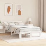 Vidaxl bedframe met hoofdeinde wit 140 x 190 cm massief grenenhout