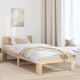 Vidaxl bedframe met hoofdeinde naturel 80 x 200 cm massief grenenhout
