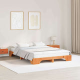 Vidaxl bedframe wasbruin 150 x 200 cm massief grenenhout