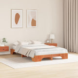 Vidaxl bedframe wasbruin 120 x 200 cm massief grenenhout