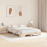 Vidaxl bedframe naturel 135 x 190 cm massief grenenhout