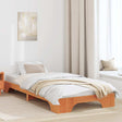 Vidaxl bedframe wasbruin 90 x 200 cm massief grenenhout