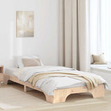 Vidaxl bedframe naturel 80 x 200 cm massief grenenhout