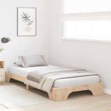 Vidaxl bedframe naturel 80 x 200 cm massief grenenhout
