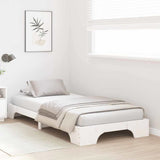 Vidaxl bedframe wit 90 x 190 cm massief grenenhout