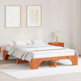 Vidaxl bedframe wasbruin 140 x 200 cm massief grenenhout