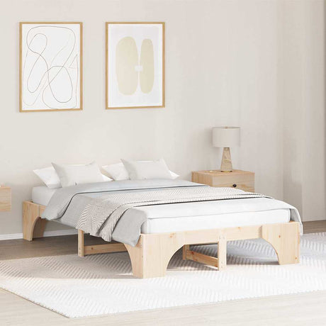 Vidaxl bedframe massief grenenhout 120 x 190 cm massief grenenhout