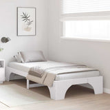 Vidaxl bedframe wit 80 x 200 cm massief grenenhout