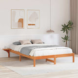 Vidaxl bedframe wasbruin 150 x 200 cm massief grenenhout