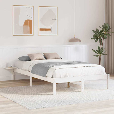 Vidaxl bedframe wit 120 x 190 cm massief grenenhout