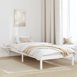 Vidaxl bedframe wit 75 x 190 cm massief grenenhout