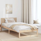 Vidaxl bedframe met hoofdeinde naturel 75 x 190 cm massief grenenhout