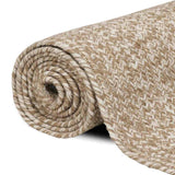 Vidaxl vloerkleden rechthoekig natuurlijk en wit 60 x 110 cm jute