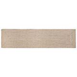 Vidaxl vloerkleden rechthoekig natuurlijk en wit 60 x 400 cm jute