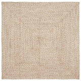 Vidaxl vloerkleden vierkant natuurlijk en wit 120 x 120 cm jute