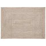 Vidaxl vloerkleden rechthoekig natuurlijk en wit 140 x 200 cm jute