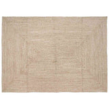 Vidaxl vloerkleden rechthoekig natuurlijk en wit 160 x 230 cm jute