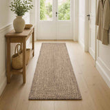 Vidaxl vloerkleden rechthoekig natuurlijk en zwart 80 x 200 cm jute