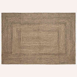 Vidaxl vloerkleden rechthoekig natuurlijk en zwart 240 x 340 cm jute