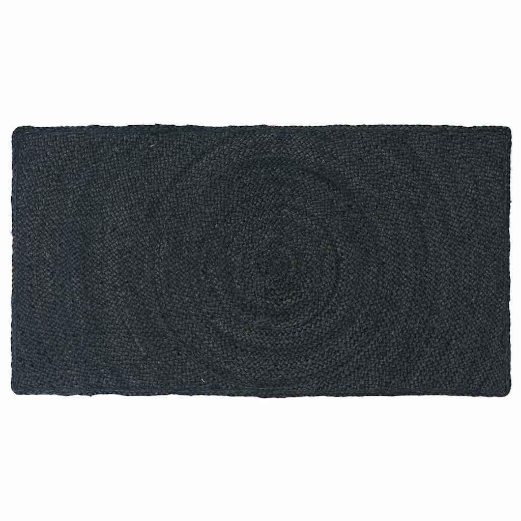 Vidaxl vloerkleden rechthoekig donkergrijs 60 x 110 cm jute