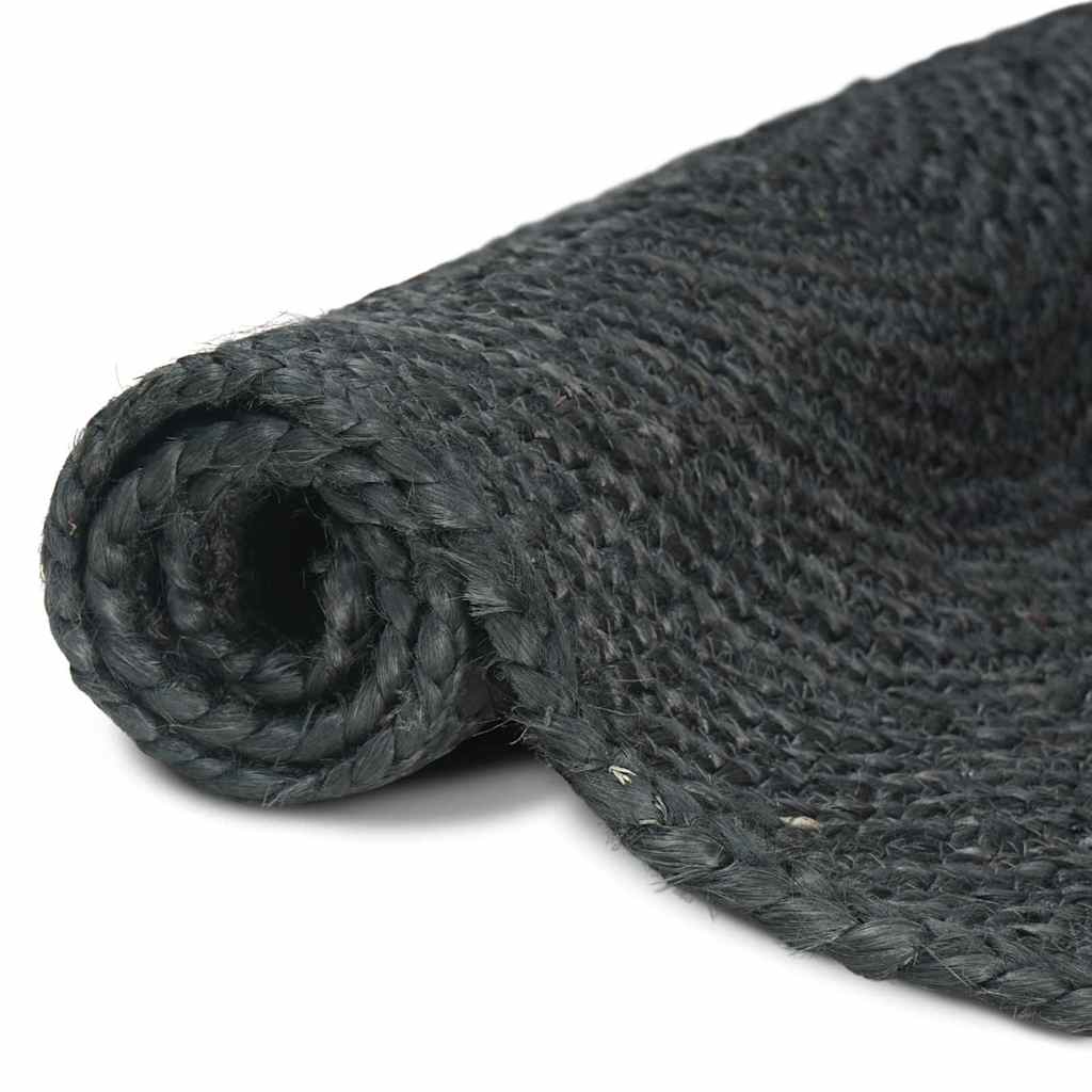 Vidaxl vloerkleden rechthoekig donkergrijs 80 x 150 cm jute