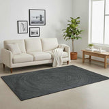 Vidaxl vloerkleden vierkant donkergrijs 120 x 120 cm jute