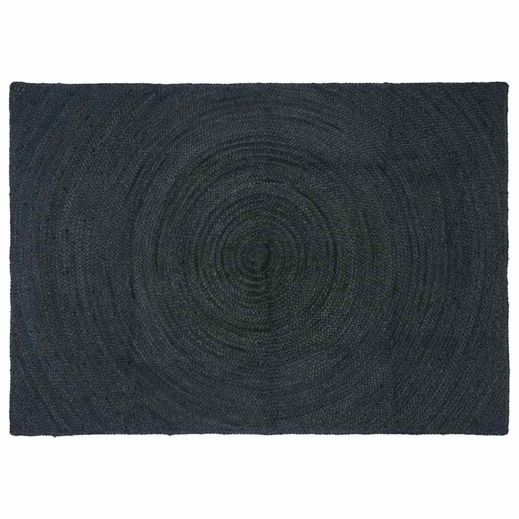 Vidaxl vloerkleden rechthoekig donkergrijs 140 x 200 cm jute