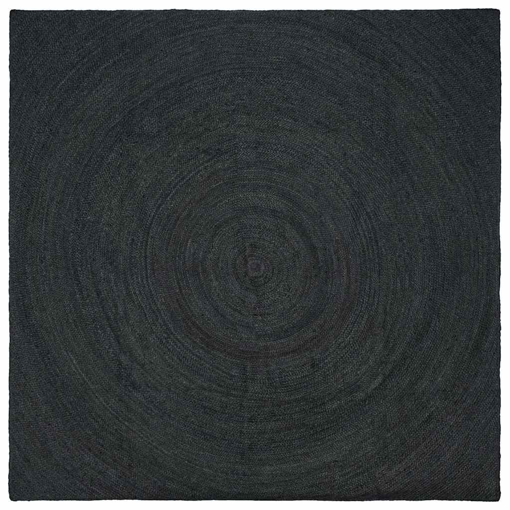 Vidaxl vloerkleden vierkant donkergrijs 200 x 200 cm jute