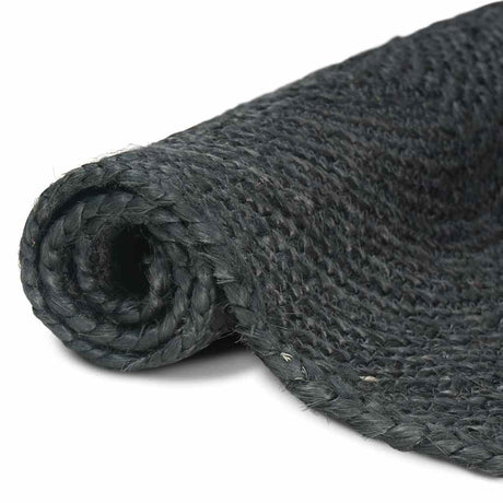 Vidaxl vloerkleden vierkant donkergrijs 240 x 240 cm jute