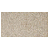 Vidaxl vloerkleden rechthoekig natuurlijk en wit 80 x 150 cm jute