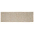 Vidaxl gebied tapijt natuurlijk en wit 80 x 250 cm jute