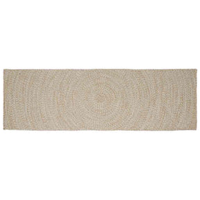 Vidaxl gebied tapijt natuurlijk en wit 80 x 250 cm jute