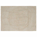 Vidaxl vloerkleden rechthoekig natuurlijk en wit 140 x 200 cm jute