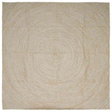 Vidaxl vloerkleden vierkant natuurlijk en wit 200 x 200 cm jute