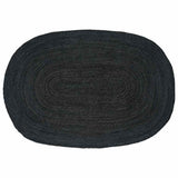 Vidaxl vloerkleden ovaal zwart 122 x 183 cm jute
