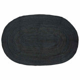 Vidaxl vloerkleden ovaal zwart 152 x 245 cm jute
