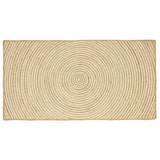 Vidaxl vloerkleed natuurlijk en wit 80 x 150 cm jute