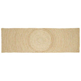 Vidaxl vloerkleed natuurlijk en wit 80 x 250 cm jute