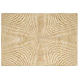 Vidaxl vloerkleed natuurlijk en wit 120 x 170 cm jute
