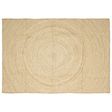 Vidaxl vloerkleed natuurlijk en wit 160 x 230 cm jute