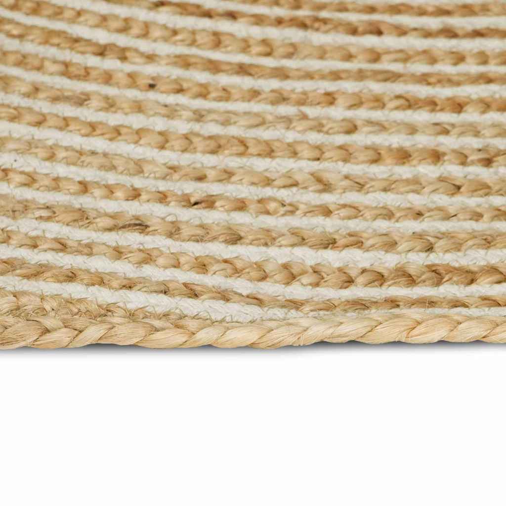 Vidaxl vloerkleed natuurlijk en wit 200 x 290 cm jute