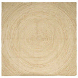 Vidaxl vloerkleed natuurlijk en wit 240 x 240 cm jute