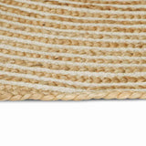 Vidaxl vloerkleed natuurlijk en wit 300 x 300 cm jute
